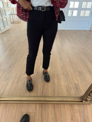 Nerissa Zara Premium Kesik Paça Siyah Jean